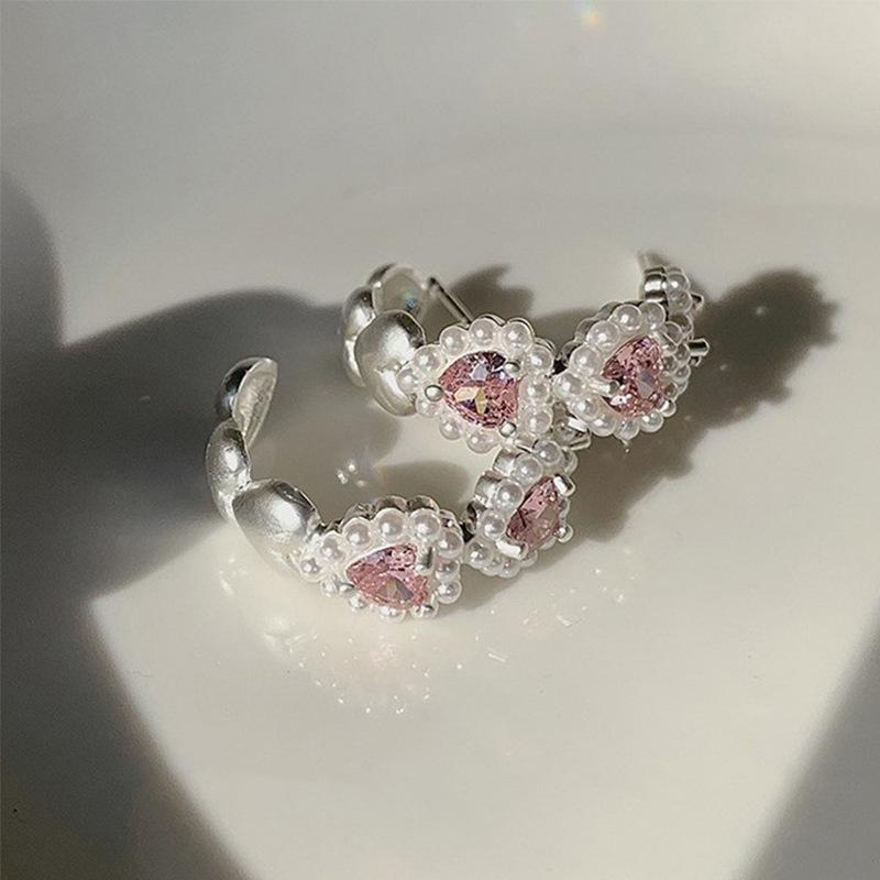 Серьги с кисточками из розового циркона в форме сердца и звезды, модные темпераментные женские серьги Y2K с бантом, индивидуальное очарование, вечерние ювелирные изделия, подарок