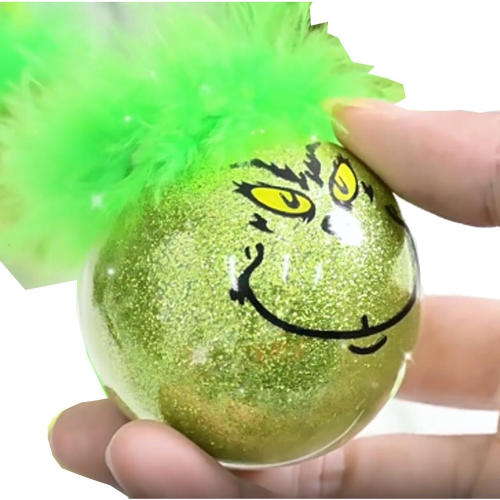 12PCS-Pack Of Christmas Decoration Christmas Tree Ornaments With Green Hair, Cute Decoration Props