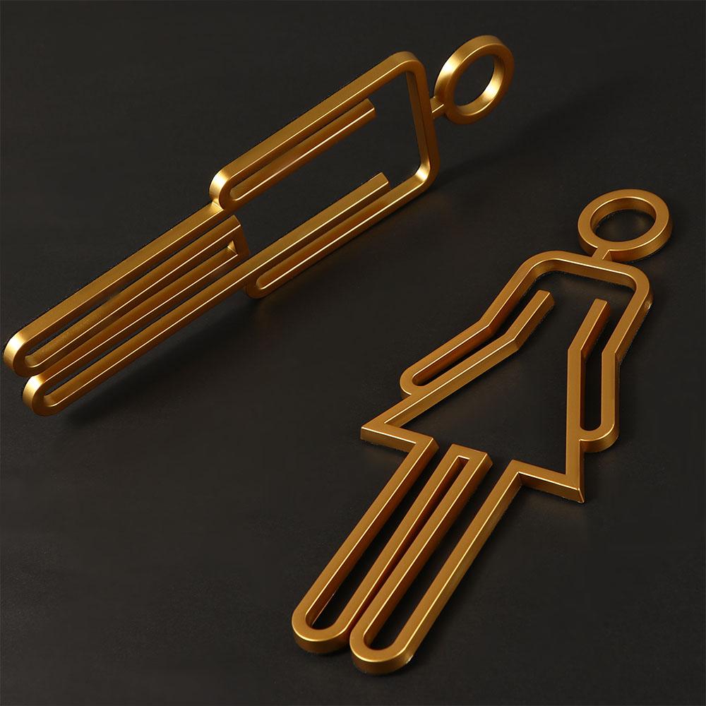 for Hotel,Office,Home Toilet Door Sign Bathroom Signage WC Plaque Restroom Sign Toilet Symbol