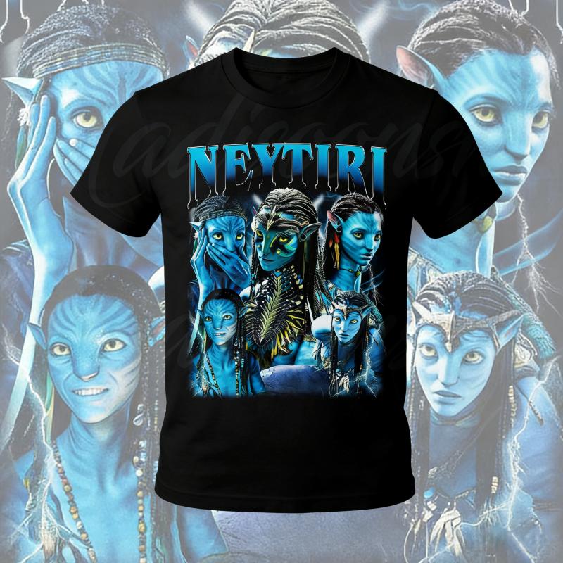 2025 Neytiri Avatar T-Shirt: Vintage Soft Cotton Colors Tee Unisex Retro 100% Pure Cotton Printed Breathable T-shirt