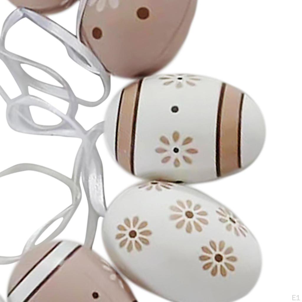 12 шт. пасхальные яйца, украшения для яиц, красочные с веревкой для школьных проектов