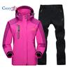 Women Jacket Pants Hiking Set Camping Spring Autumn Outdoor Waterproof 20000MM Windbreak Suit Trekking Coat Trousers