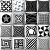 Simple Black and White Geometric Art Pillowcase Car Ornaments Office Living Room Home Pillowcase