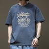 Motorcycle Pure Cotton Mens T-shirt O-neck Half Sleeves Casual Loose Tee Man Hip Hop Pullover Shirt