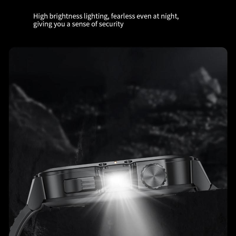 Новые мужские смарт-часы 2025 года с 2,01-дюймовым HD-экраном, фонариком, для занятий спортом на открытом воздухе, водонепроницаемые IP68, с монитором здоровья, для звонков