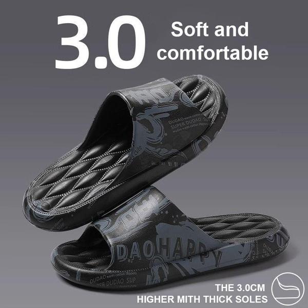 Мужские тапочки, повседневные, нескользящие, легкие тапочки из ЭВА для дома, улицы, летние сандалии, пляжа, бассейна, спортзала, ванной, душа, обувь больших размеров