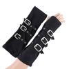 Outdoors Cosplay Milk Silk Hip Hop Arm Cover Belt Rivet Punk Wristband Half-finger Gloves