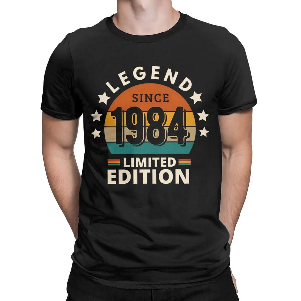LEGEND 1984 VINTAGE Anniversary T-Shirts Men Fashion Cotton Tees O Neck Short Sleeve T Shirts Tops