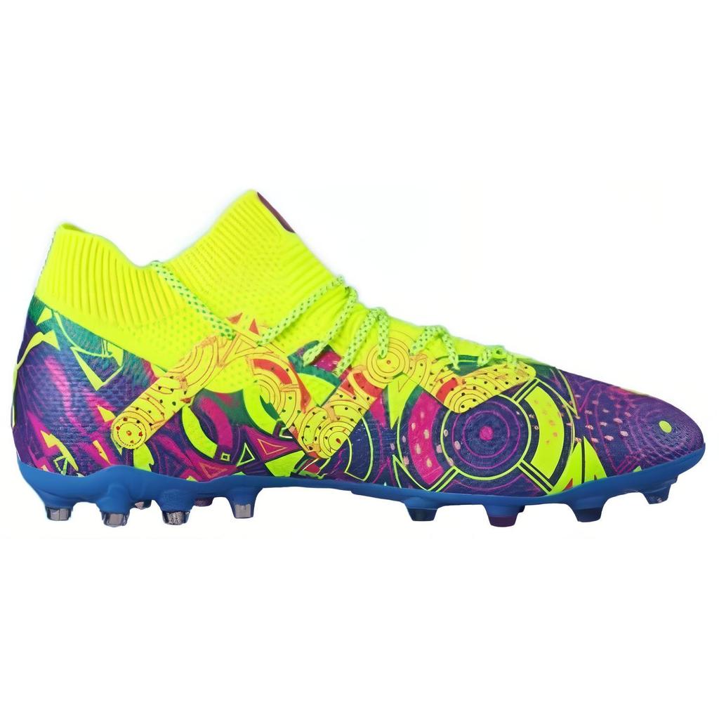 Puma Future Ultimate Mg/Ag Comfortable Soccer Shoes Men Soccer Shoes Blue Yellow 107615-01
