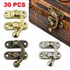 Classic Antique Brass Padlock Hasp Hook Lock for Jewelry Box Bulk Pack of 30