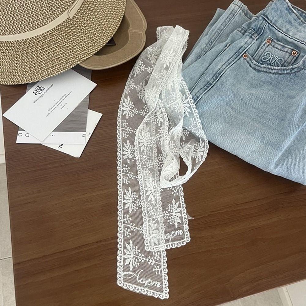 Y2k Long Lace Waistband Floral Dress Jeans Belt Unique Lace Waist Belt Summer