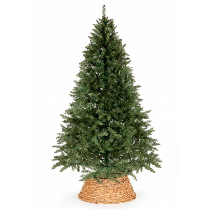 Housse pour pied de sapin de Noël - SPRINGOS - Panier en osier - 58 cm - Marron clair - Rond