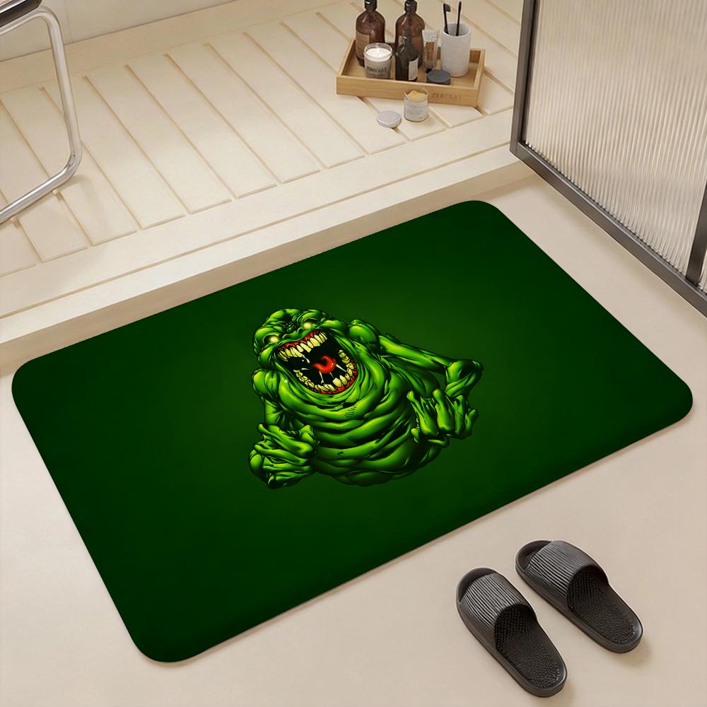 Movie M Ghostbusters Floor Mat Eco Flannel Doormat Non Slip Odorless Indoor Floor Rug Soft Short Plush Home Mat