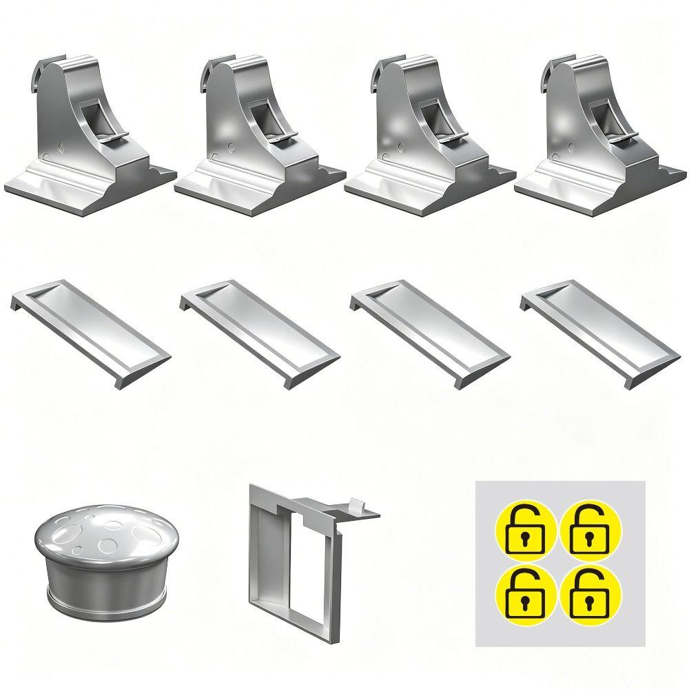Self-adhesive Magnetic Child Lock Screw Fixed Invisible Magnetic Locks Child Safety