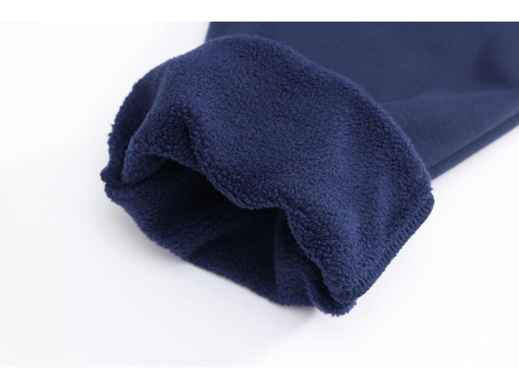 Men's Plush Lined Hooded Sweatshirt, Embroidered Loose Fit, Autumn/Winter Polo Style, Plus Size, RL Design