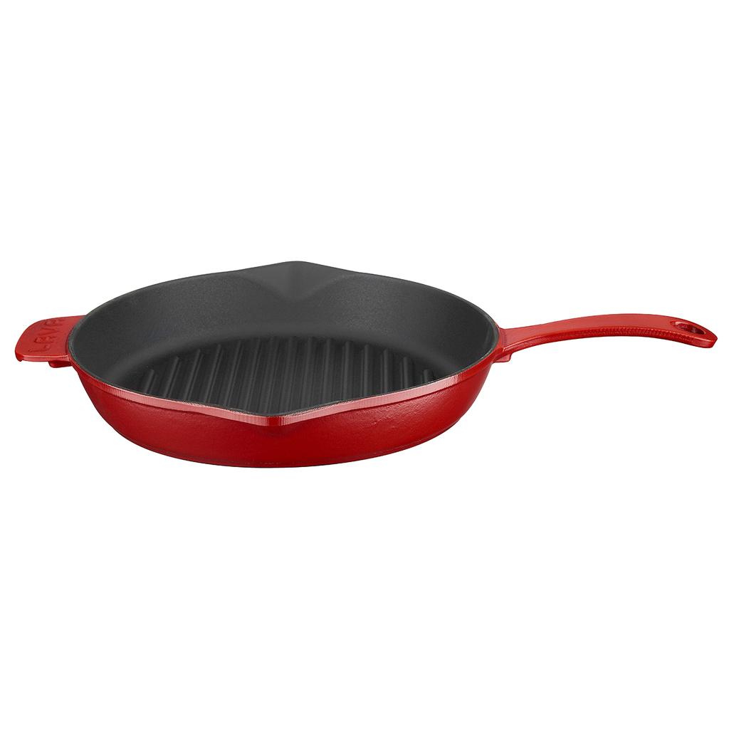 Lava Чугунная круглая сковорода-гриль пружинной серии. Длинный стержень, диаметр. Ø 28см.