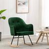 Rocking Chair Dark Green Velvet