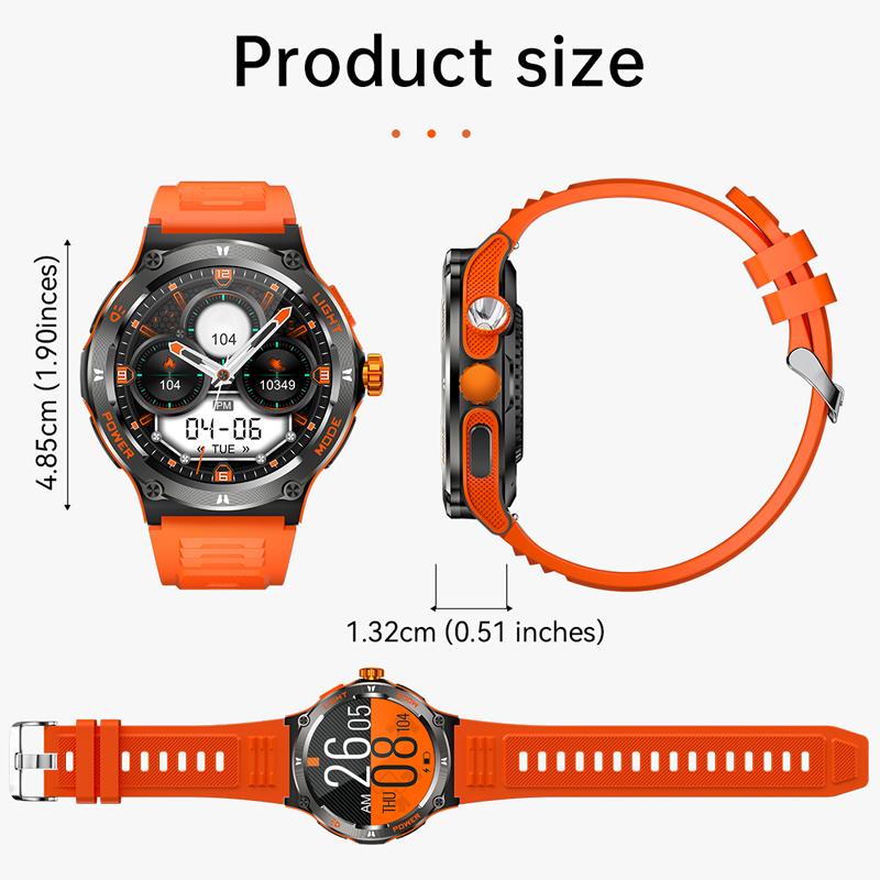 Smart Watch for Men(Answering/Making Calls), IP68 Waterproof Outdoor Smart Watch with Voice Control Call