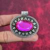 Розовый мистический топаз 925 сплошной стерлингового серебра кулон, ручная работа драгоценный камень кулон ювелирные изделия, подарки для жены абсолютно новый кулон
