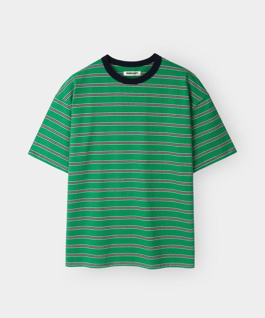 INDUST Striped Half T-Shirt_8 Colors (Type A)