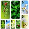 Four Leaf Ladybug Daisy Phone Case for Iphone 14 5s 2020se 6 6s 7 8 Plus X 10 XR XS 11 12 13 Mini Pro MAX Black Tpu Back Cover