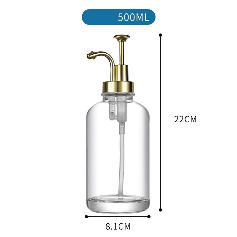 Прозрачный стеклянный флакон для шампуня, высококачественный флакон для домашнего мыла в отеле, набор бутылочек для дезинфекции рук, аксессуары для ванной комнаты