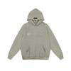 Unisex Oversized Hooded Sweatshirt With Flock Letter Print Soft Cotton Blend Warm Lined