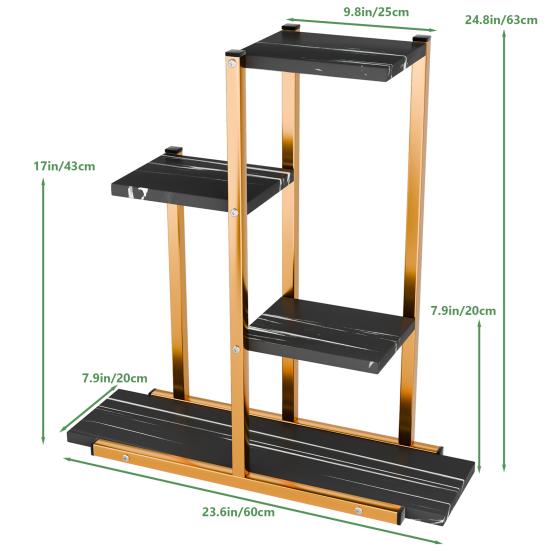 Подставка для растений комнатная многоярусная подставка для комнатных растений, многоуровневая угловая подставка для цветов для гостиной, многослойная полка для растений из кованого железа