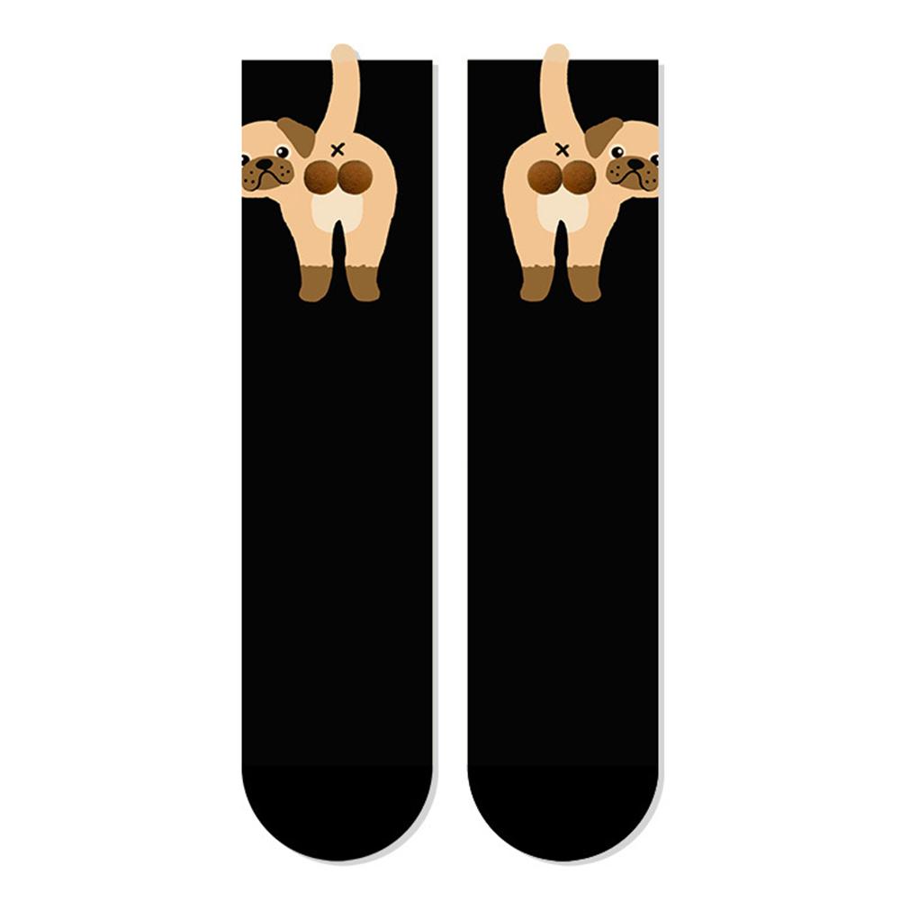 1/2pair Socks Kawaii Cartoon Cute Dog Cat Socks with Balls Female Home Floor Sleeping Animal Crew Cotton Sock For Cat Dog Lover