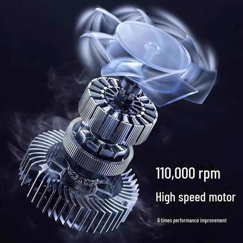 Бесшумный, безлистный высокоскоростной фен с отрицательными ионами — быстрая сушка и бережное отношение к волосам