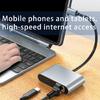 Легкий Ethernet-конвертер USB C в RJ45-адаптер с гигабитной скоростью и двойным USB-портом, широкое применение, зарядка PD60W