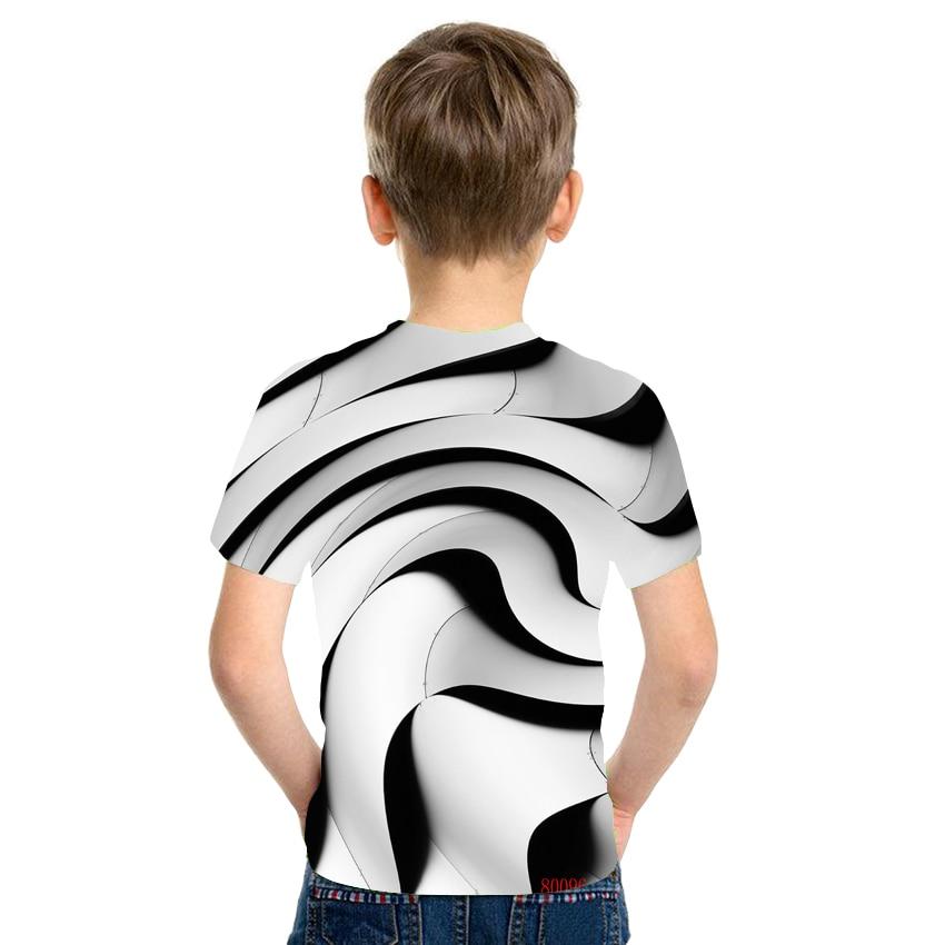 Baby Boy Cartoon Casual T-shirt Girl Abstract Fashion T-shirt Summer Short-sleeved O-neck T-shirt