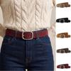 Maillard Pu Waistbands Square Buckle Trouser Decoration Suede Belt Autumn and Winter Accessories