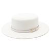 Small fresh Internet celebrity wide brim flat top top hat women's spring summer French sun beach shade straw hat