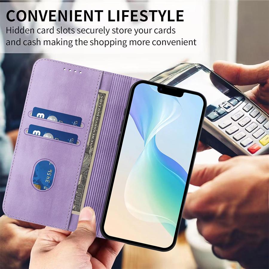 RFID Blocking Card Slots Wallet Phone Case for Redmi Note 14 13 12 11 10 9 8 Pro Xiaomi 15 14 13 12 11 10 Strong Magnetic PU Leather Case with Holder