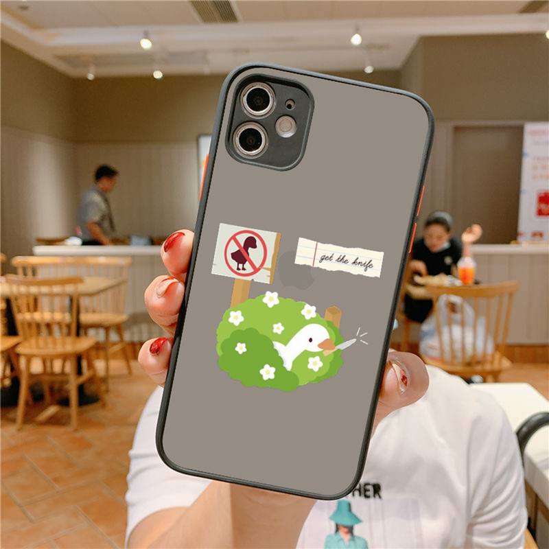 Duck Goose Game Phone Case for iPhone X XR XS 7 8 Plus 11 12 13 pro MAX 13mini Translucent Matte Case