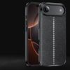 KEYSION Shockproof Case for iPhone 17 Pro Max Soft Silicone Leather Texture Business Style Phone Back Cover for iPhone 17 17 Air