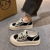 Breathable Little White Shoes Women's Shoes 2025 New Summer Net Shoes Popular Versatile Thick-soled Lace Thin Casual Board Shoes
