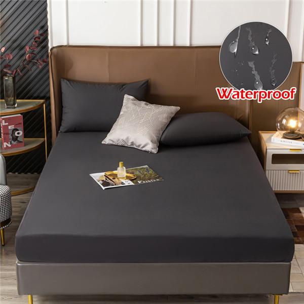 Super Waterproof Bed Fitted Sheet Bedcover Home Bed Cover Mattress Covers With Elastic For Single Double Bed No Pillowcases