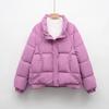 Новая женская куртка-пуховик, маленькая зимняя, утолщенная, с воротником-стойкой, свободная, на утином пуху, для сохранения тепла