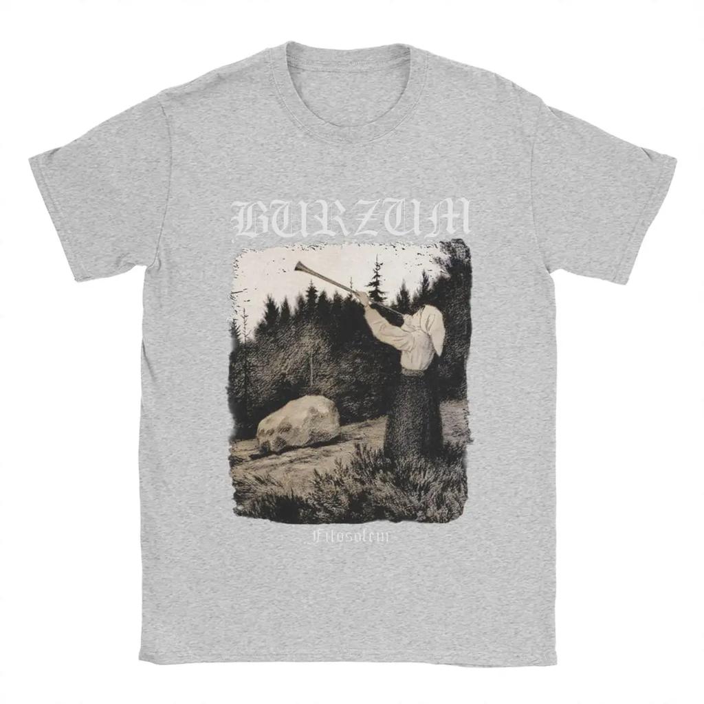 Футболка Burzum Blow The Trumpet, мужская хлопковая футболка, потрясающая футболка с круглым вырезом, футболки с коротким рукавом, летняя одежда