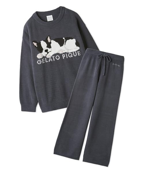 Limited Edition Air Moco SLEEPING DOG JQD Pullover Long Pants SET PWNT245363 NVY [Gelato Pique] & Women's