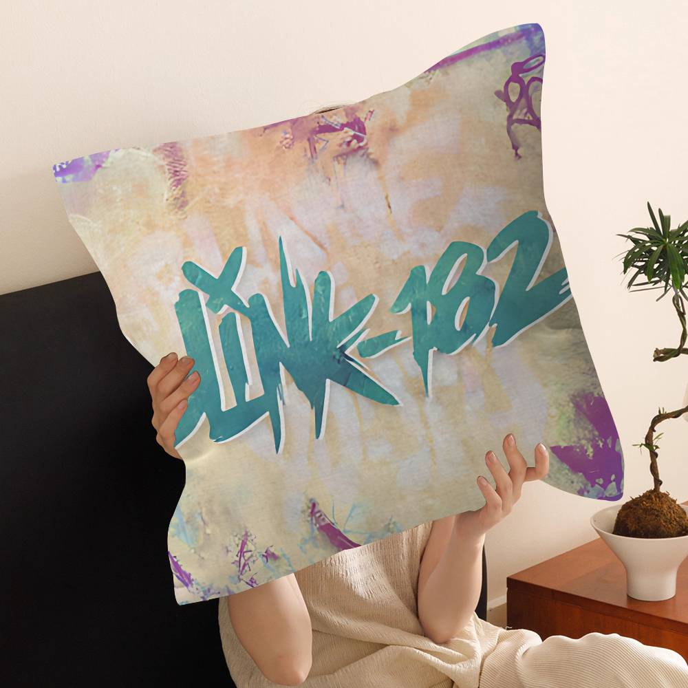 B-Blink-182 Hot Band Cushion Cover Polyester Sofa Cushions Decorative Throw Pillows Home Decoration Pillowcover