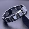 Unisex Weight Loss Octagon Geometry Black Stone Magnetic Therapy Bracelet Health Care Magnetic Hematite Stretch Bracelets