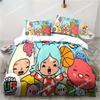 Новый игровой комплект постельного белья Toca Life World Excavator Sheet King Twin Double Child Bedding Set Mircofiber или Polyester Bedding Cover Set