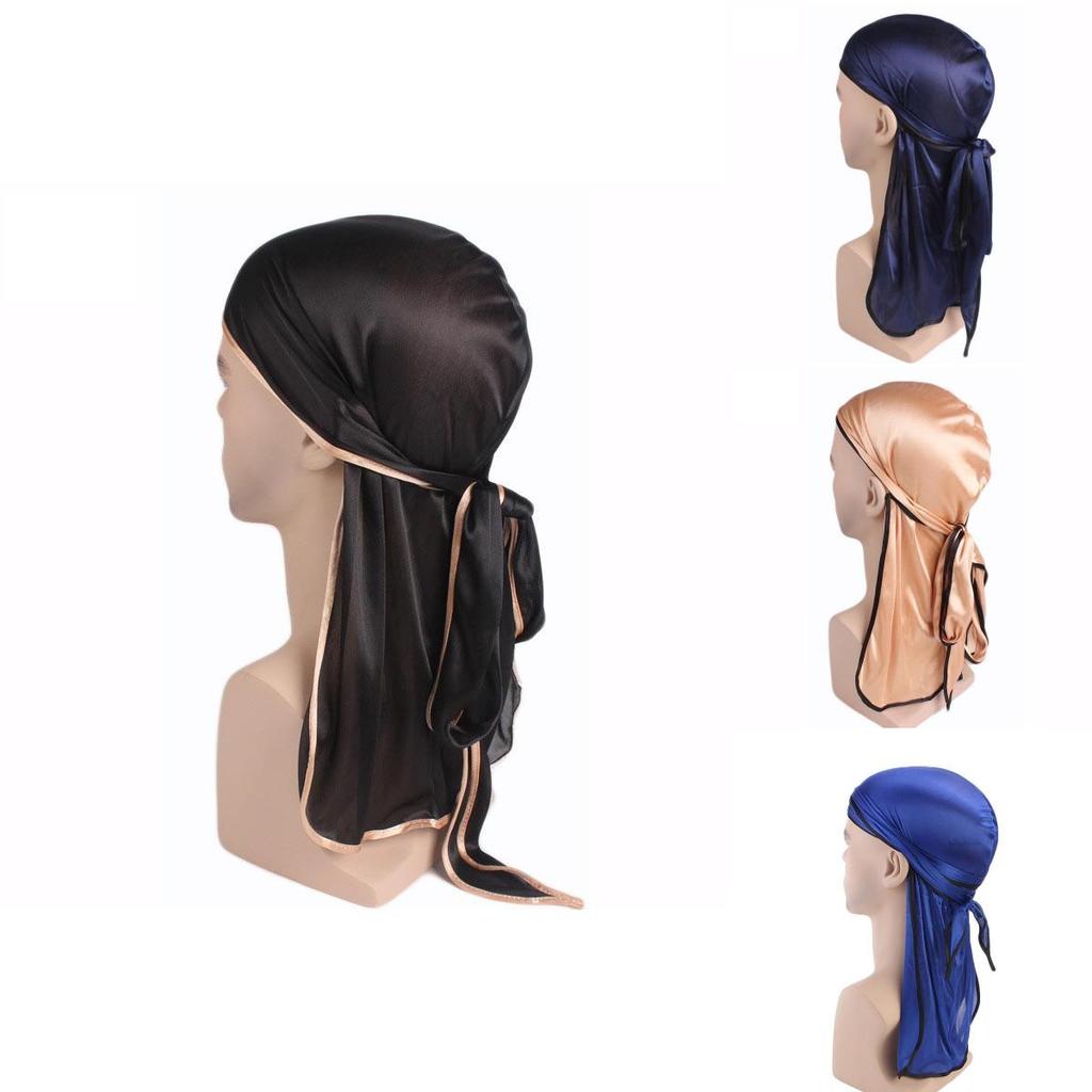 Высококачественная унисекс шелковая дурага бандана шапка с длинным хвостом для максимального комфорта