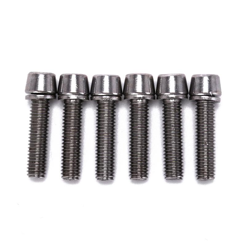 6Pcs Bicycle Headset Stem Cap Screw Steel Bicycle Seat Disc Bolt M5 * 20Mm