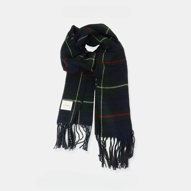 New Style, Scarf, Women's, Autumn and Winter, Korean Version Versatile, Plaid, Student Couple Scarf, Men's, Warm Clothing, Winter Warmth