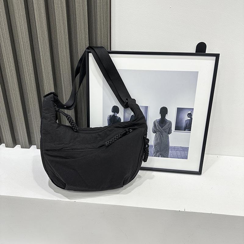 Одноплечевая тканевая сумка, универсальная сумка-пельмень, женская простая сумка-мессенджер большой вместимости, женская маленькая сумка кросс-боди для новых студенток
