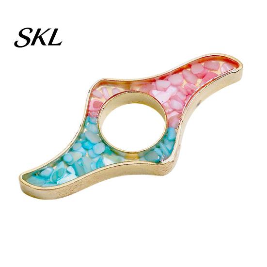 Eye-catching Glitter Bookmark Book Page Holder, Thumb Ring Holder for Reading, Smooth Edge Metal Opener Reading Accessory Students Readers